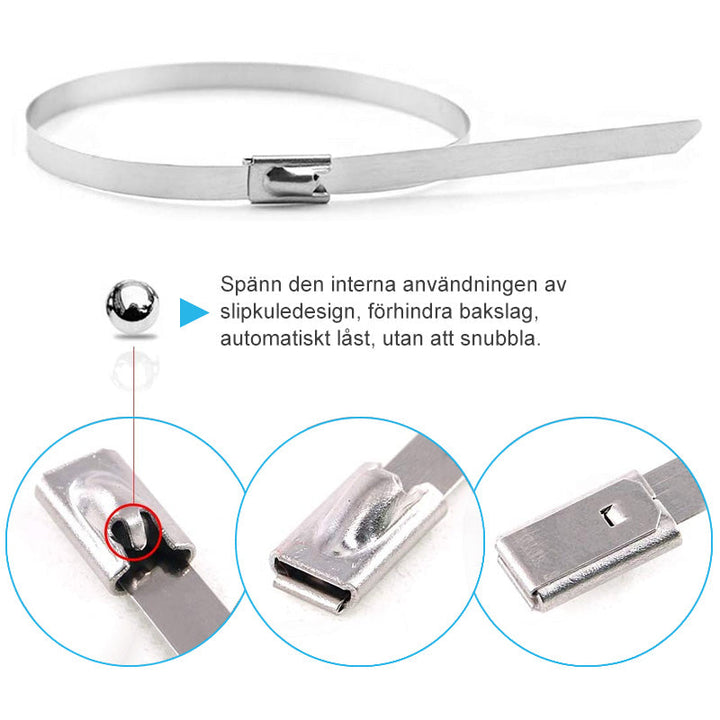 Multifunktionell Spännrem Metall (100 st)