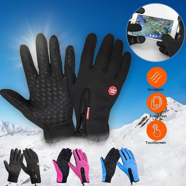 Högkvalitativa, varma, vind- och vattentäta touchscreen-handskar, Unisex