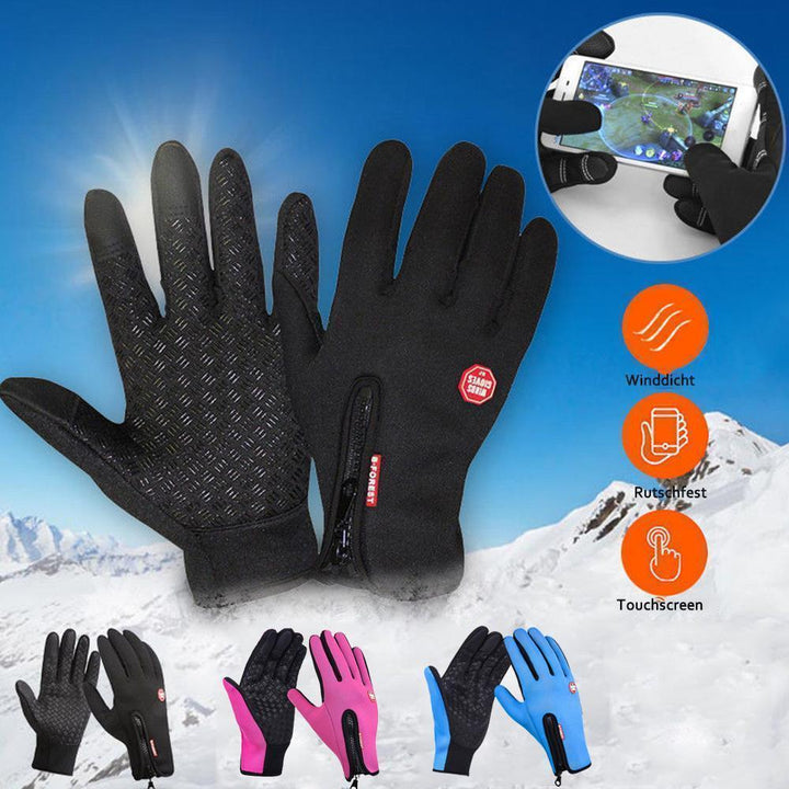 Högkvalitativa, varma, vind- och vattentäta touchscreen-handskar, Unisex
