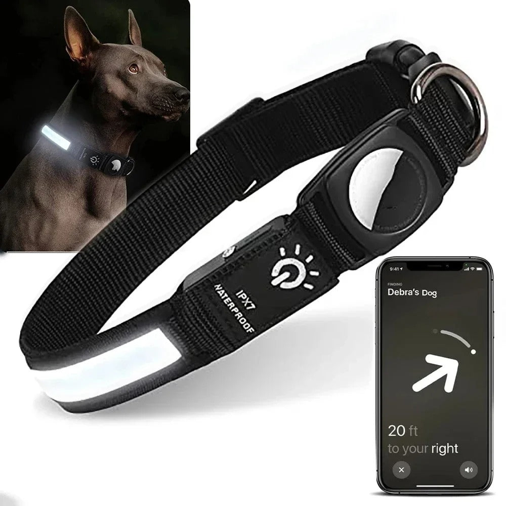 Blinkande Hundhalsband – Vattentätt LED Ljusande Hundhalsband med USB Uppladdningsbart Glöd, Hundhalsband Belysta för Natt Säkerhet, Alla Storlekar
