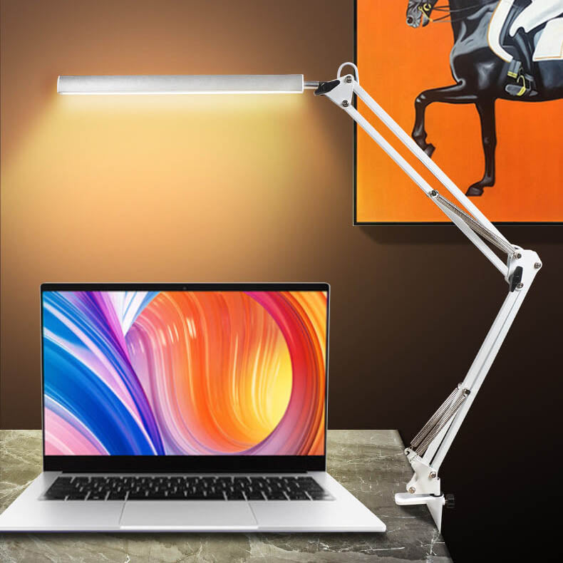 LED Fällbar Lång Arm Klämma Ögonskydd USB Lampa för Läsning