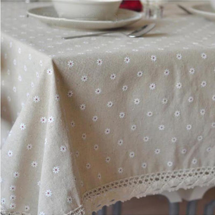 Daisy Print Bomull-Linne Duk