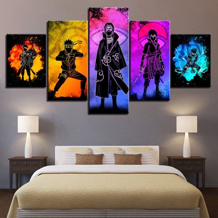 5-delars Naruto Anime - canvas väggkonst målning