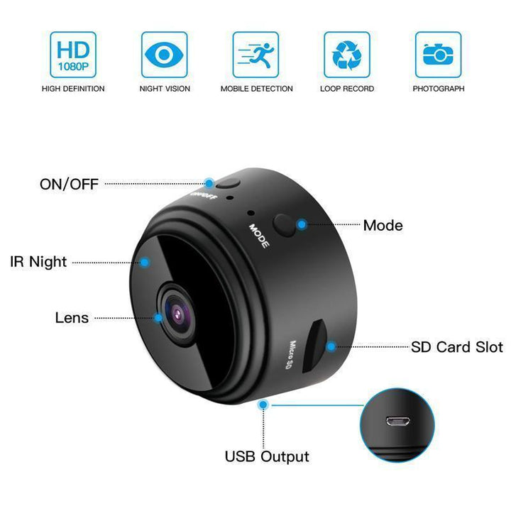 1080p Magnetisk WiFi Mini Kamera - Husvagn Backkamera