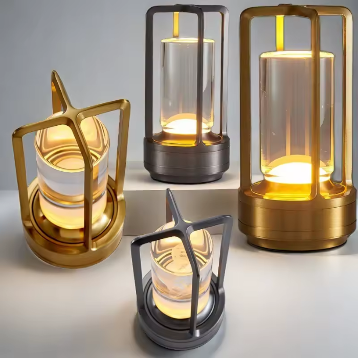 Varm LED Trådlös Bordslampa – Batteridriven Nordisk Design - LED med Touchkontroll, Lämplig för Sovrum, Hem, Utomhus - Idealisk Nattlampa
