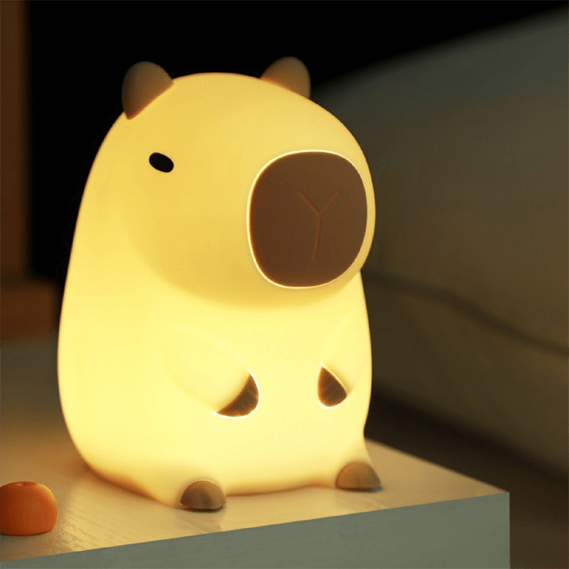 SquishBara | Capybara Squishy Nattlampa - Idealisk Gåva för Alla Åldrar