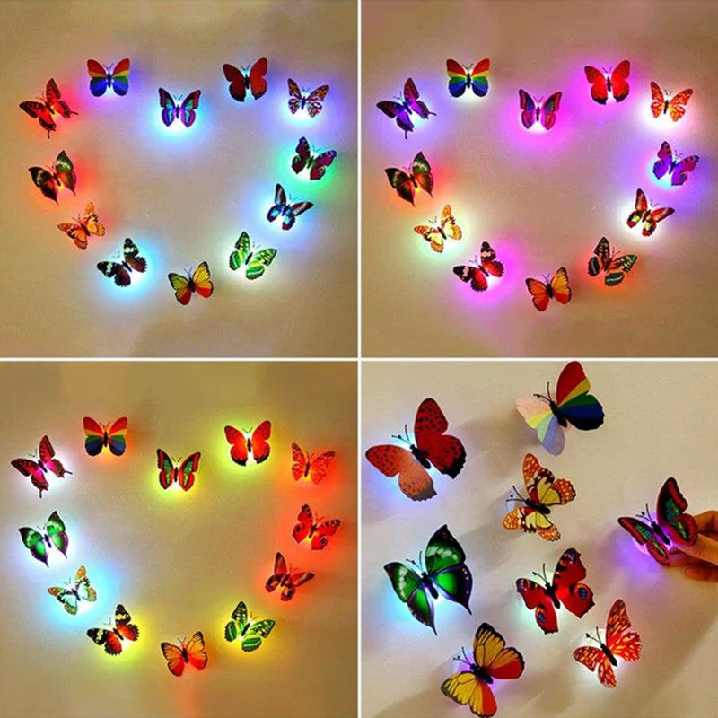 3D LED Fjäril Dekoration Nattlampa