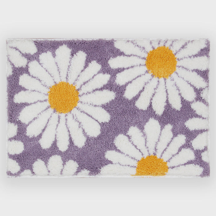 Feblilac Söt Daisy Badmatta, Lila Blommatta Badrum