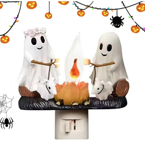 Spökljus med fladdrande nattlampa ️‍