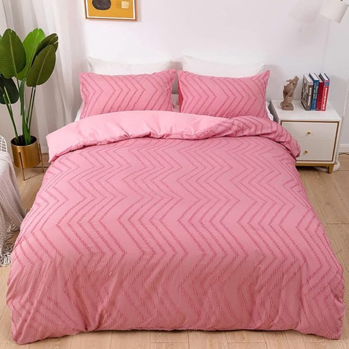 Chevron Plush Quilt Cover | 3 delar Set