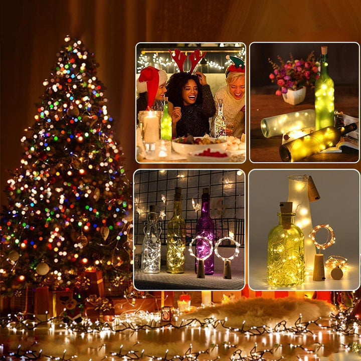 LED Flaska Ljus Kork Natt Ljus DIY Dekor |