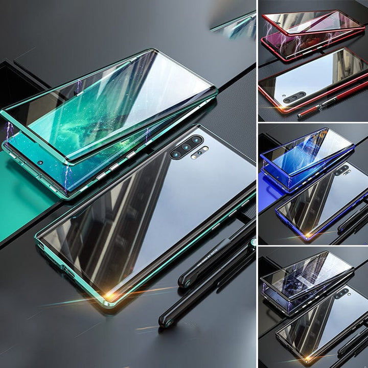 Samsung magnetiskt härdat glas dubbelsidigt telefonfodral