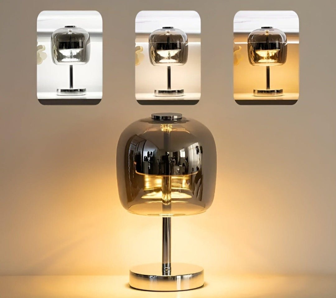 Bärbar - Elegant bordslampa i spegelglas