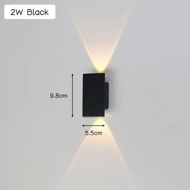 Ljus - Modern väderbeständig LED-vägglampa i aluminium för utomhusbruk