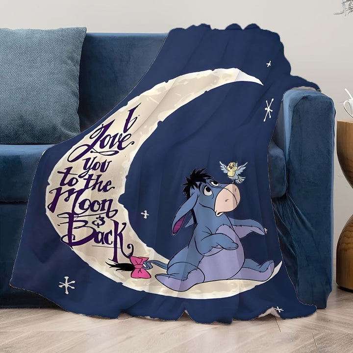 Mjuk fleecefilt med Eeyore-design - Finns i flera storlekar för alla säsonger