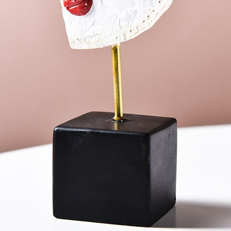 Abstrakt Pop Art Ansikte Hemskulptur