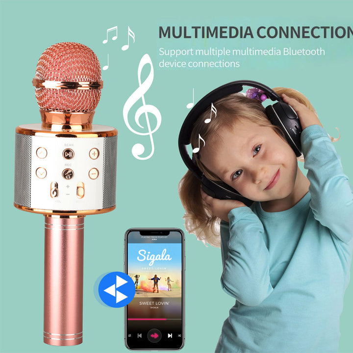 Uppladdningsbar trådlös Bluetooth karaoke-mikrofon