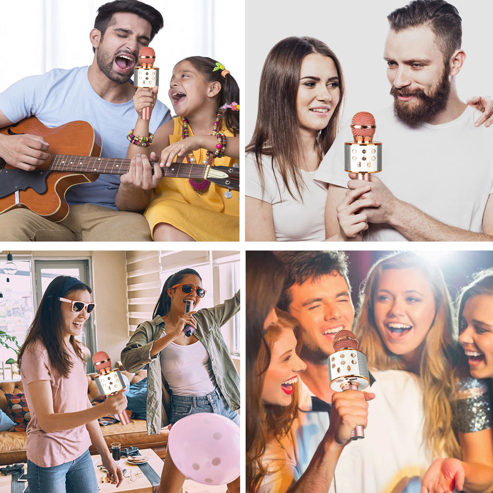 Uppladdningsbar trådlös Bluetooth karaoke-mikrofon