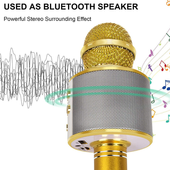 Uppladdningsbar trådlös Bluetooth karaoke-mikrofon