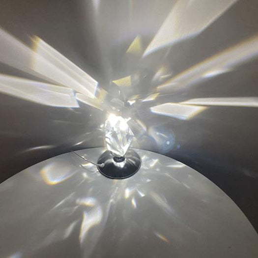 LuxorLite Diamant Kristall LED Bordslampa | Lyxig Stämningsbelysning | 3 eller 16 färgändringar | Trådlös Nattlampa