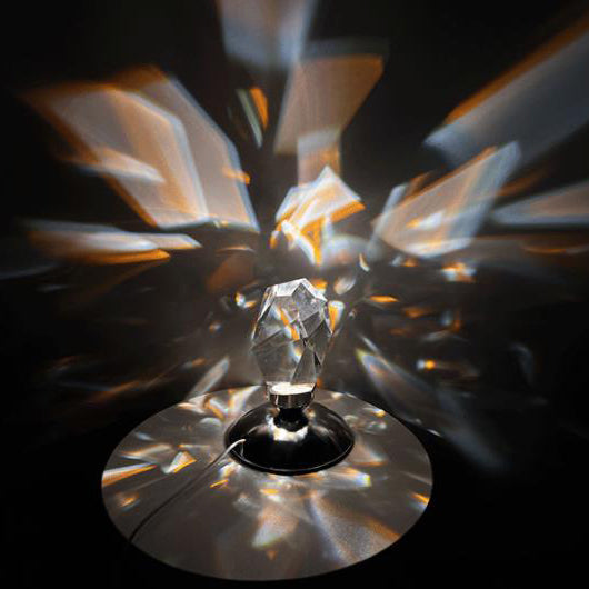 LuxorLite Diamant Kristall LED Bordslampa | Lyxig Stämningsbelysning | 3 eller 16 färgändringar | Trådlös Nattlampa