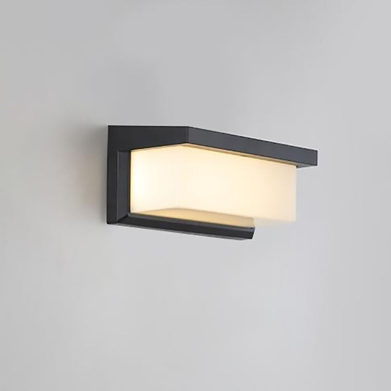 Modern Minimalistisk Solrektangel PC LED Utomhus Vägglampa För Utomhus Patio
