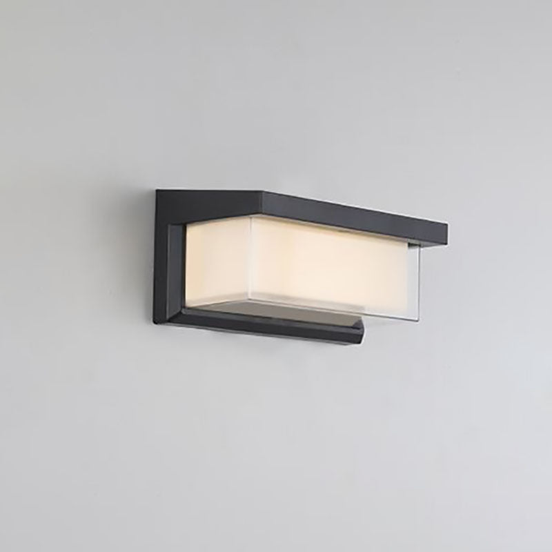Modern Minimalistisk Solrektangel PC LED Utomhus Vägglampa För Utomhus Patio