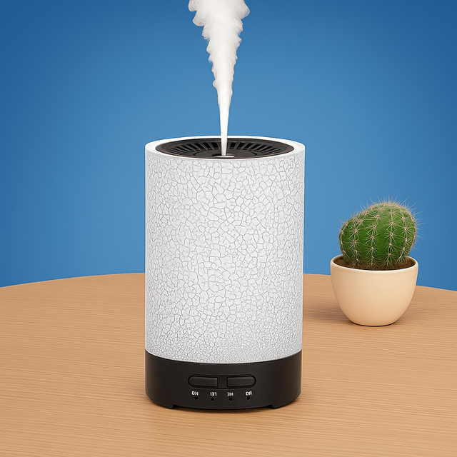 Essentiell Oljediffusor med LED Nattlampa – Tyst Kylig Dimma – Sovrum & Hem Avkoppling