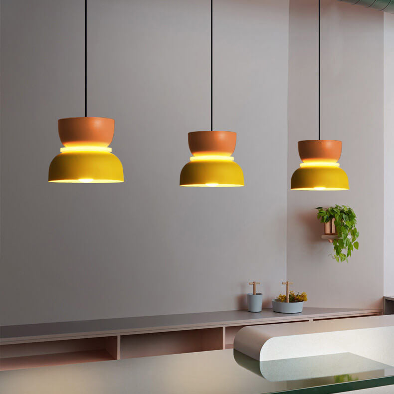 Nordisk färgglad Macaron 1-ljus LED Pendellampa