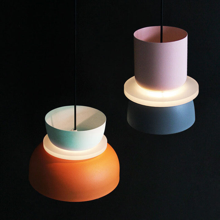 Nordisk färgglad Macaron 1-ljus LED Pendellampa