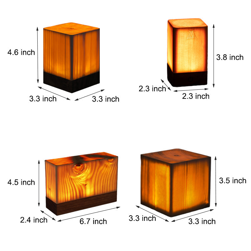 LumiWood – LED-bordslampa med batteri och touchkontroll
