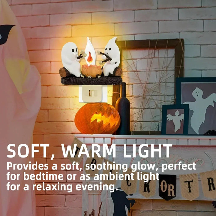 Halloween Spökläger Eldkorg Nattljus