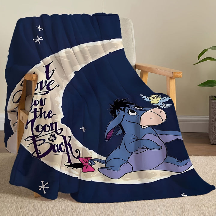 Mjuk fleecefilt med Eeyore-design - Finns i flera storlekar för alla säsonger