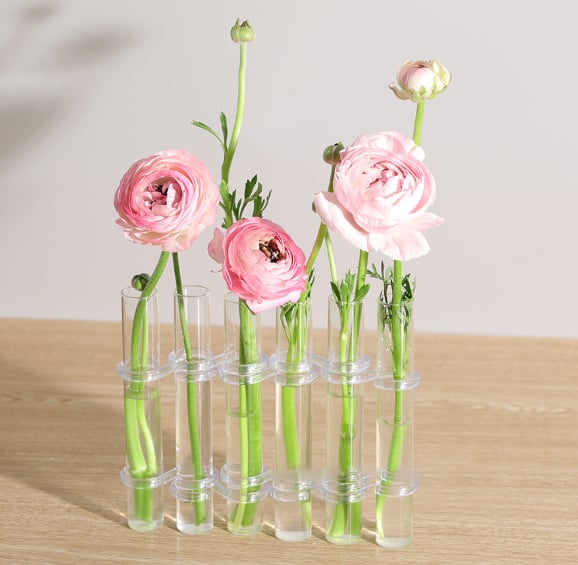 Flexibla Blomvaser med Gångjärn | Modern Glasrörsvas