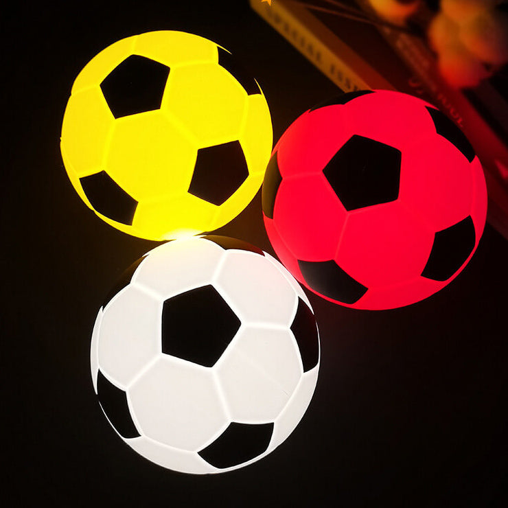 Kreativ Fotboll Silikon LED Nattlampa USB Laddningsbordslampa