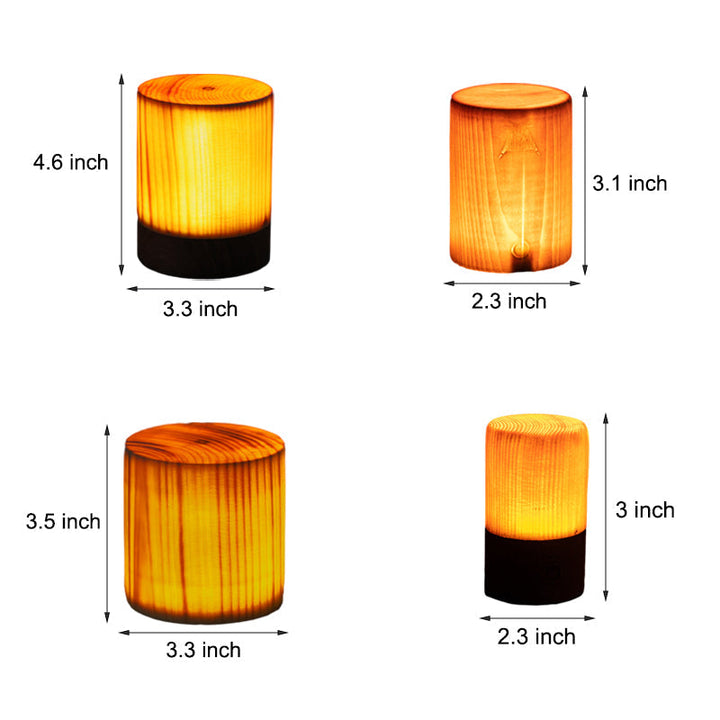 LumiWood – LED-bordslampa med batteri och touchkontroll