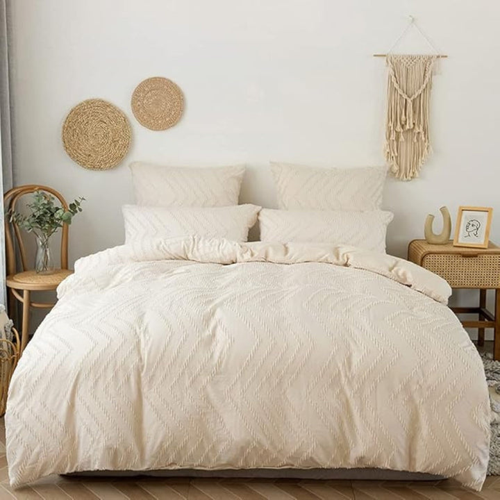 Chevron Plush Quilt Cover | 3 delar Set