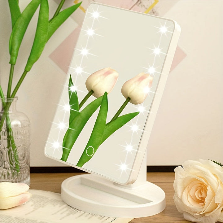 GlowPerfect - Bärbar Makeup Spegel med 16 LED-lampor