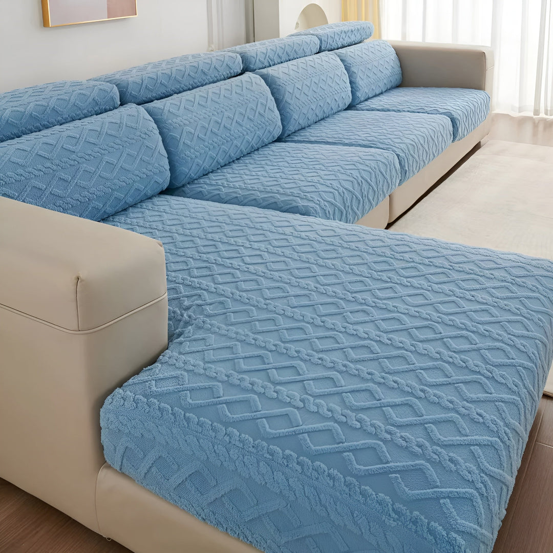 Samt-Sofaöverdrag med diamantmönster – Mjukt och lyxigt | Perfekt passform för alla soffor |