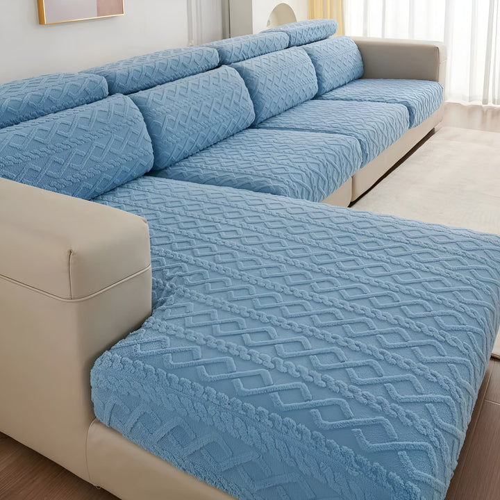 Samt-Sofaöverdrag med diamantmönster – Mjukt och lyxigt | Perfekt passform för alla soffor |
