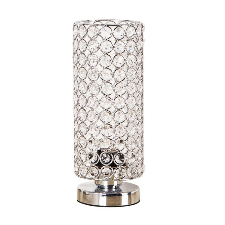 Kristall Bordslampa - Modern Nattlampa med Kromfinish