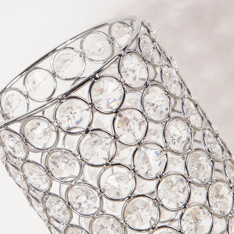 Kristall Bordslampa - Modern Nattlampa med Kromfinish