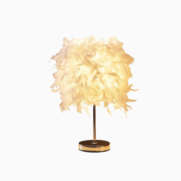 Vit cylindrisk sänglampa enkel glödlampa vår sänglampa