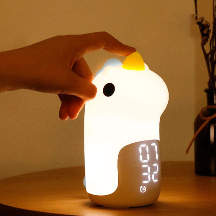 Unilora DreamLight Väckarklocka | Enhörningsdesign | Timer &amp; LED Nattlampa | Barnrumsinredning