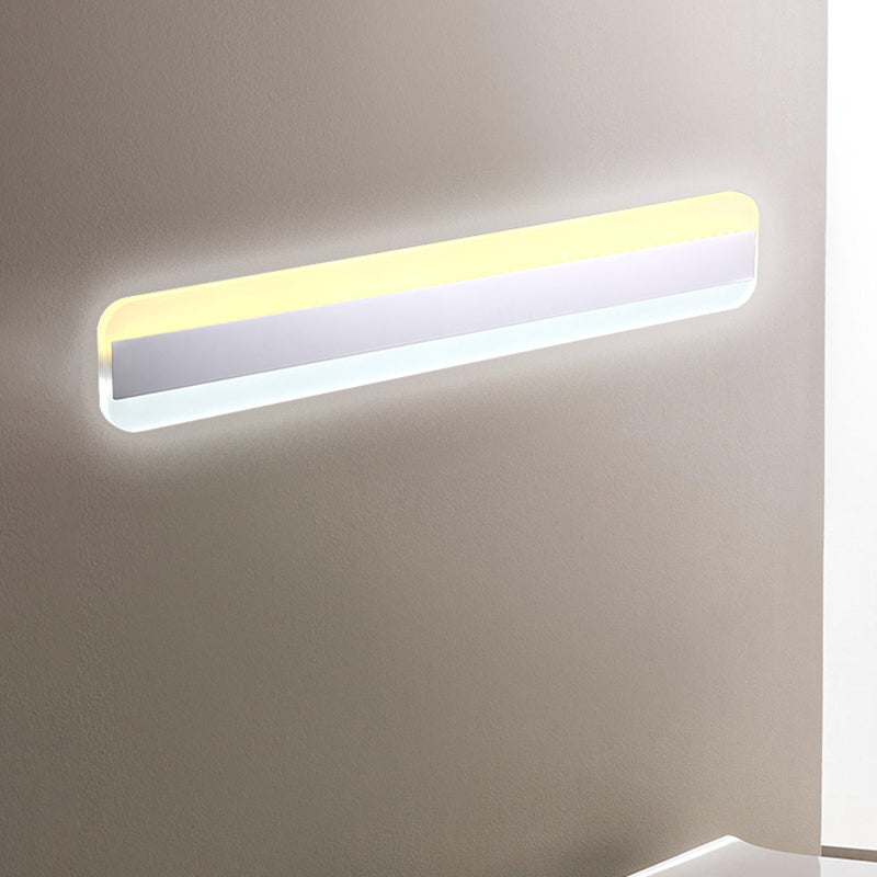 31.5"/39"/47" Bredd linjär sminkspegelbelysning modern akryl LED badrumsbelysning ovanför spegeln med reflektor