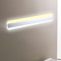 31.5"/39"/47" Bredd linjär sminkspegelbelysning modern akryl LED badrumsbelysning ovanför spegeln med reflektor