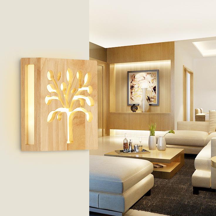 Vägglampa - WoodGlow - Elegant LED - Livets essens inomhus och utomhus