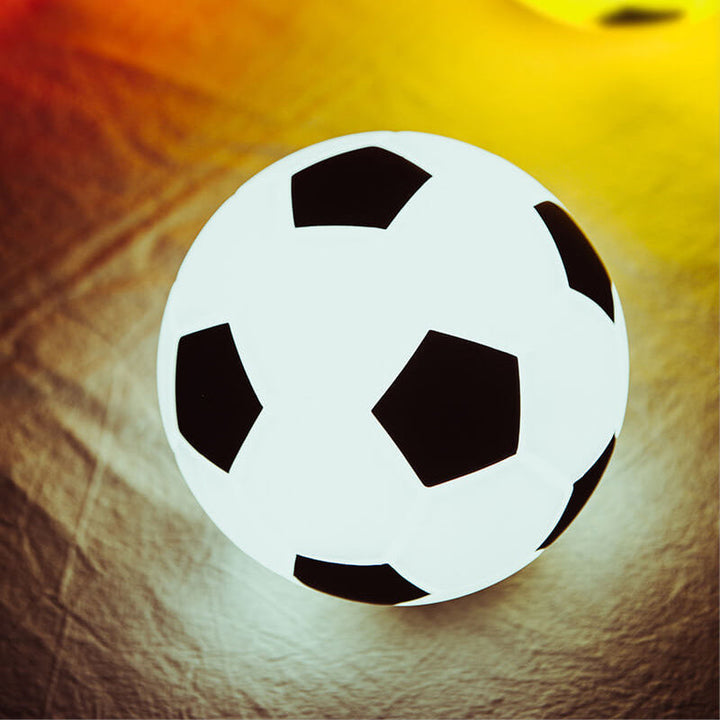 Kreativ Fotboll Silikon LED Nattlampa USB Laddningsbordslampa