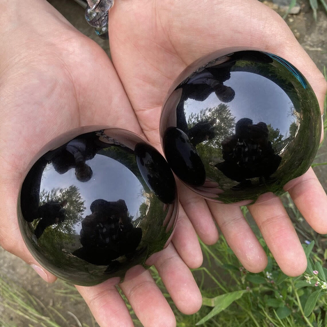 Obsidian Kristallboll Dekoration