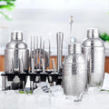 23 delar/Set Bartender Kit Professionell Mångsidighet Rostfritt Stål Martini Cocktail Shaker med Ställ Bar Tillbehör